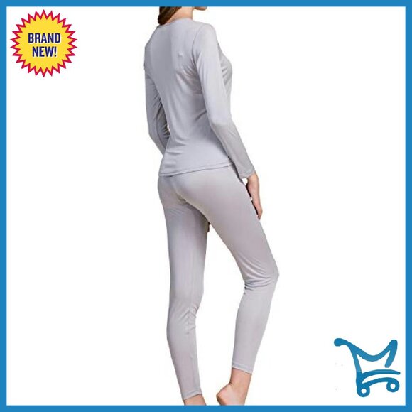 Women's Silk Thermal Underwear Set Base Layer Long Johns - Picture 3 of 7